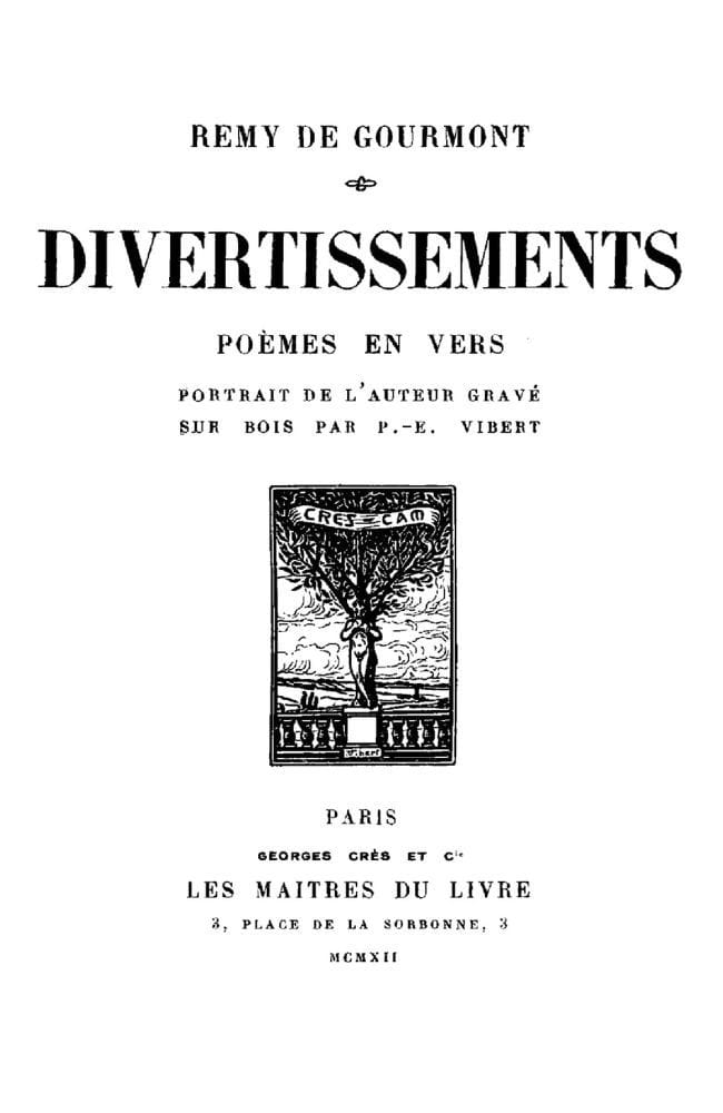 Divertissements: poèmes en vers