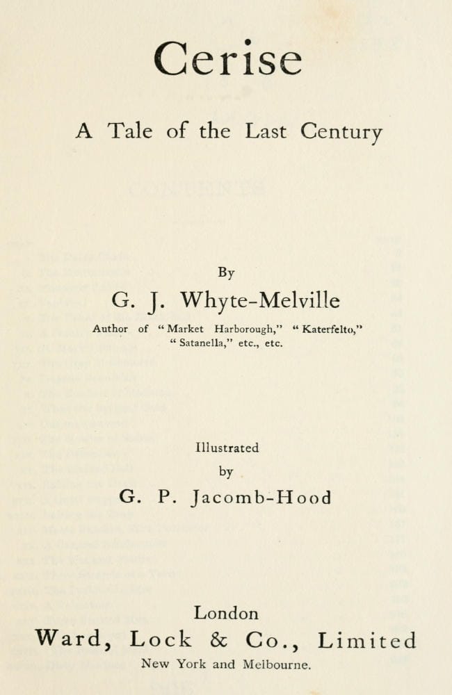 Cerise: A Tale of the Last Century