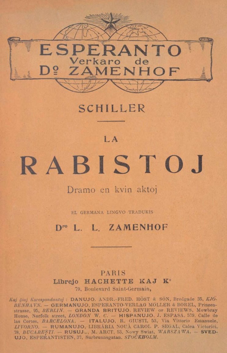 La Rabistoj: Dramo en kvin aktoj