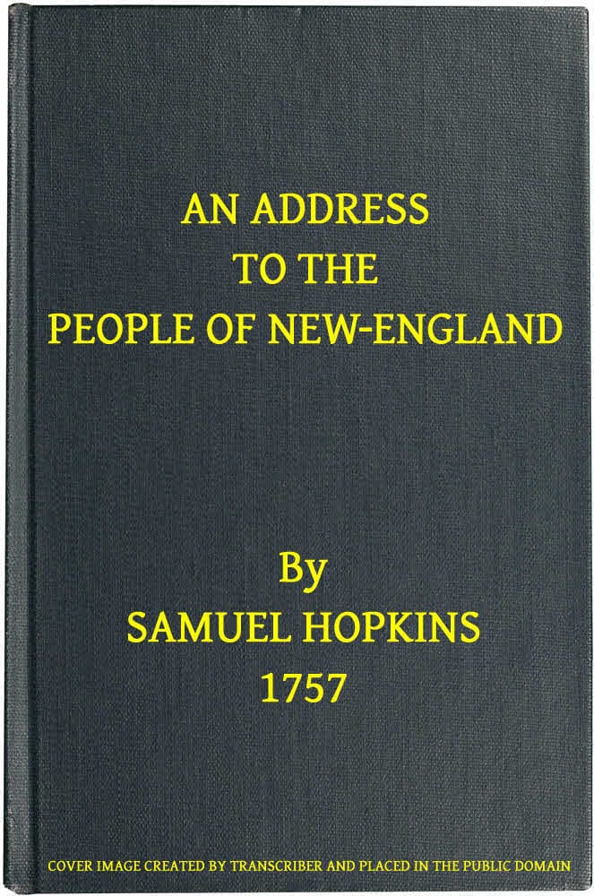 An Address to the People of New-England