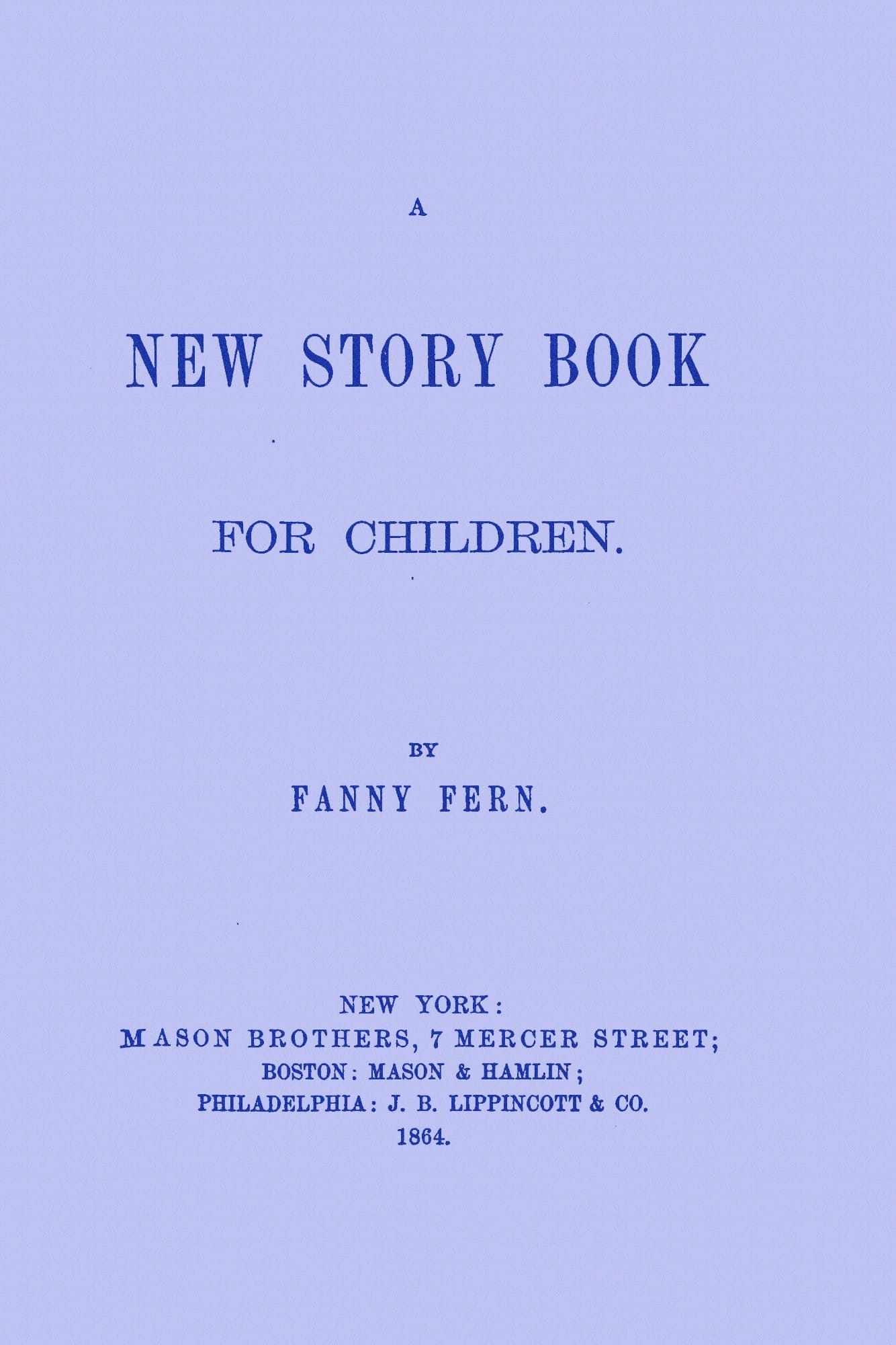 A New Story Book for Children