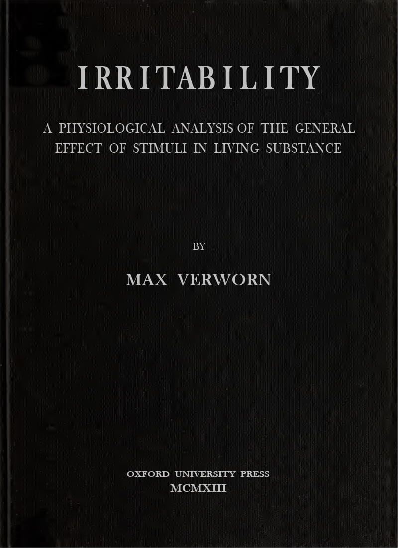 Irritability: A Physiological Analysis of the General Effect of Stimuli in…