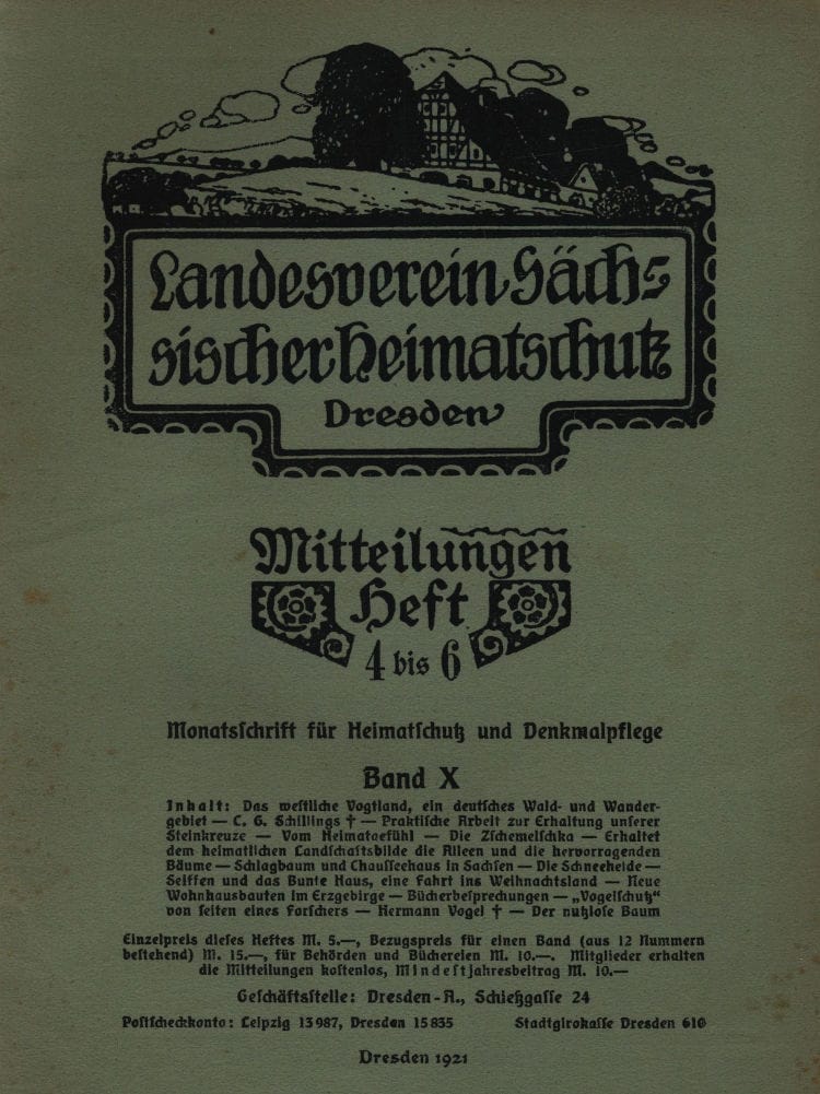 Landesverein Sächsischer Heimatschutz — Mitteilungen Band X, Heft 4-6…