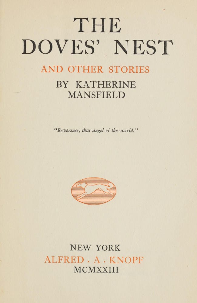 The Doves' Nest, and Other Stories