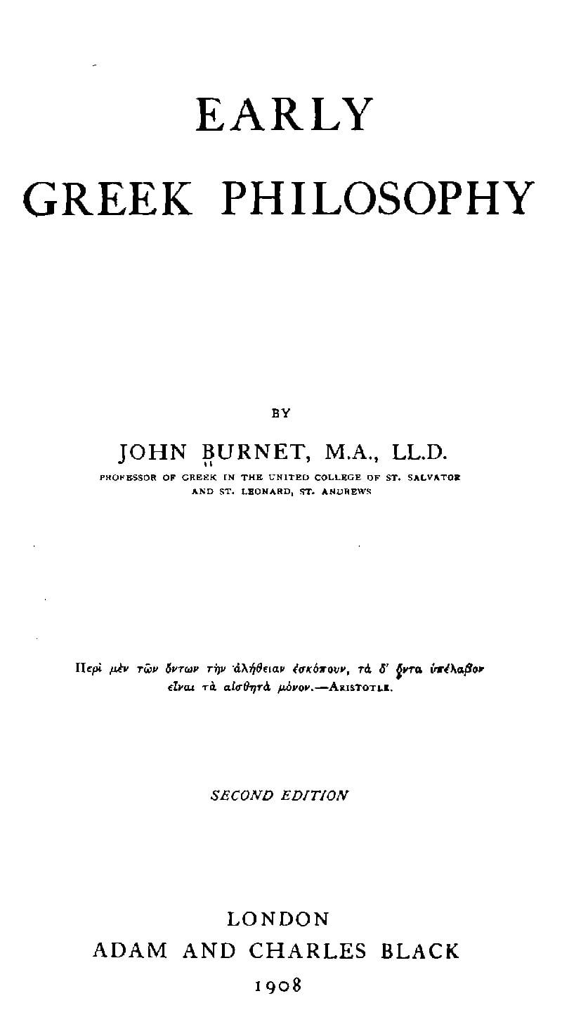Early Greek philosophy