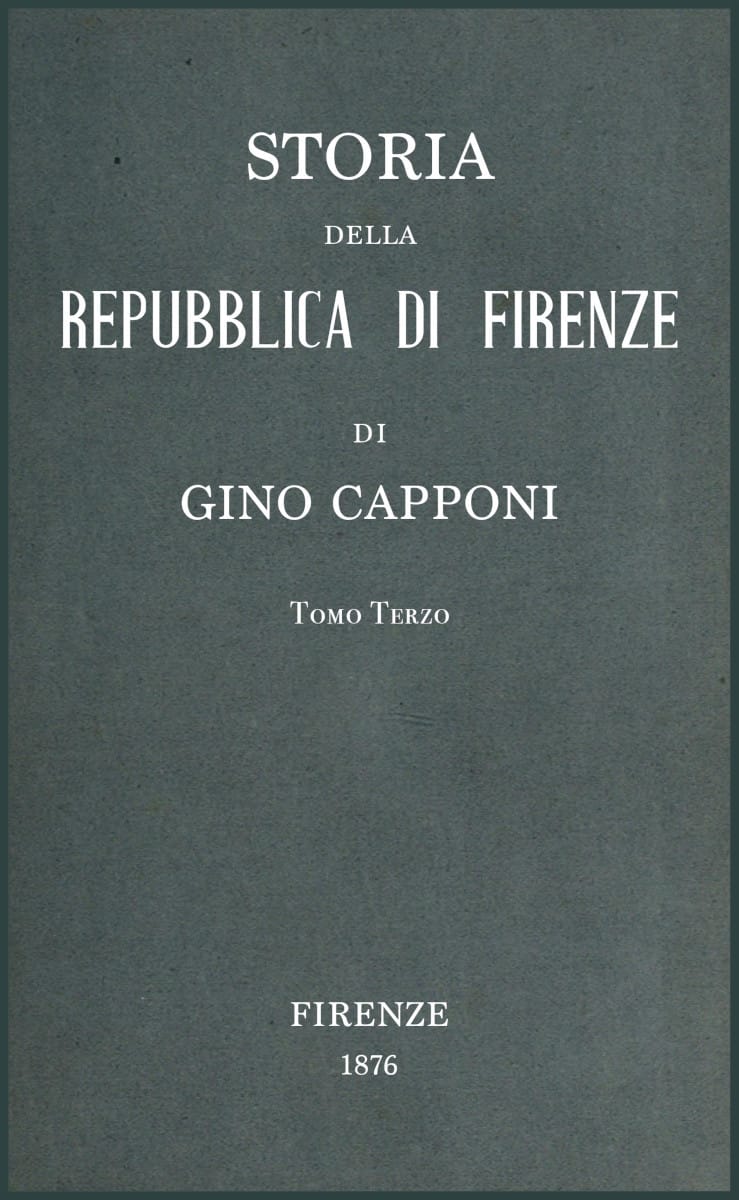 Storia Della Repubblica Di Firenze V. 3/3