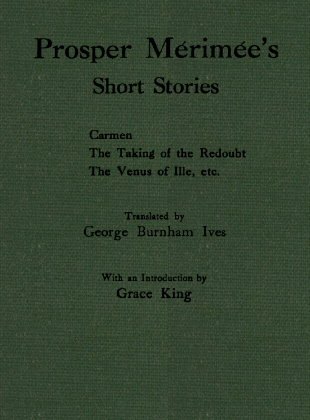 Prosper Mérimée's Short Stories