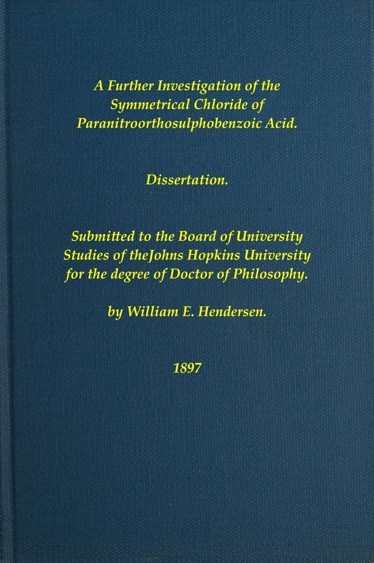 A Further Investigation of the Symmetrical Chloride of Paranitroorthosulphobenzoic Acid