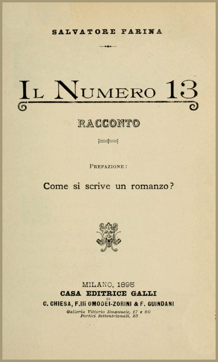Il Numero 13: Raccontoprefazione: Come Si Scrive UN Romanzo?