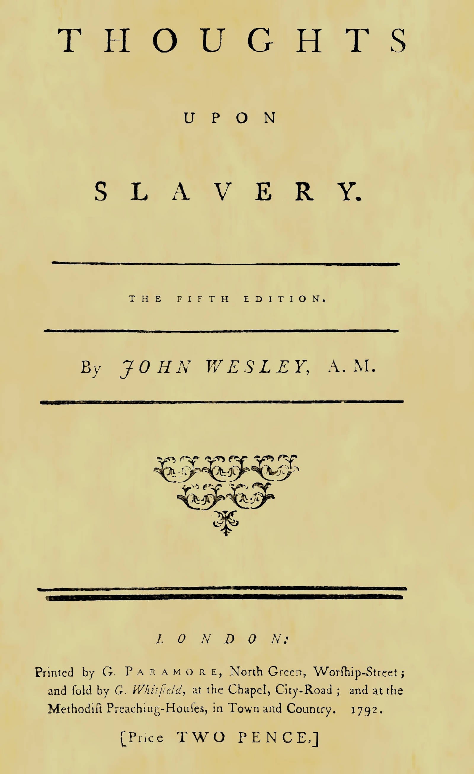 Thoughts Upon Slavery