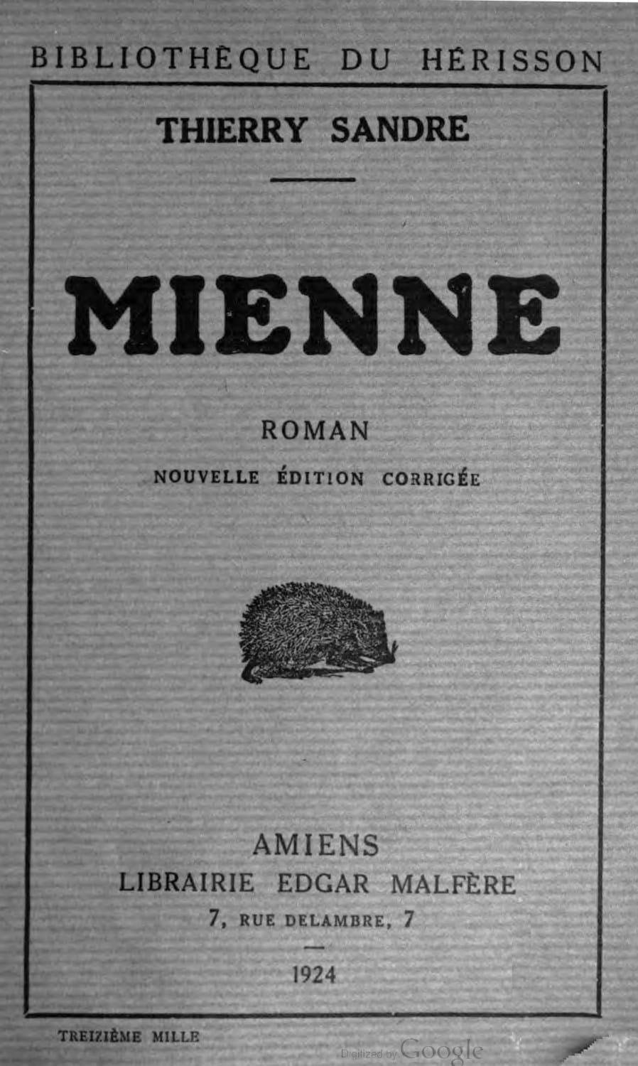 Mienne: Roman