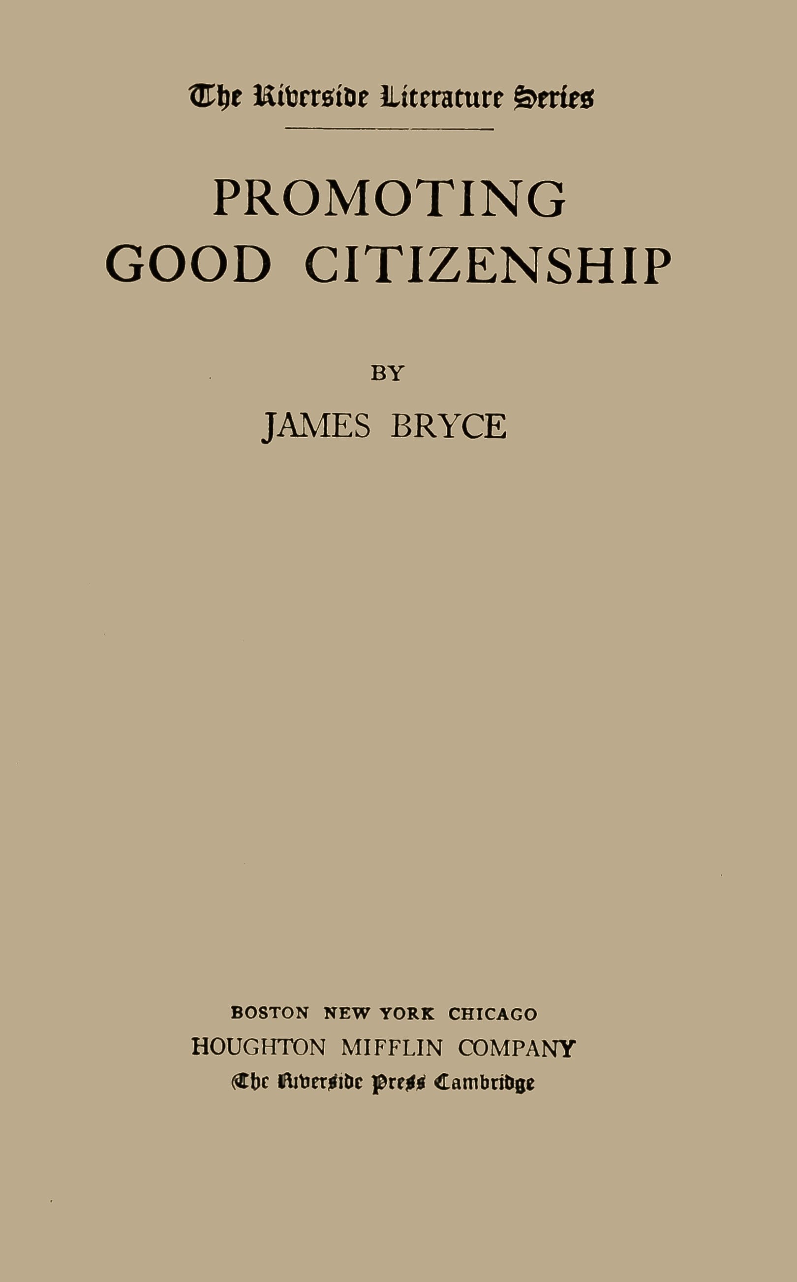 Promoting Good Citizenship