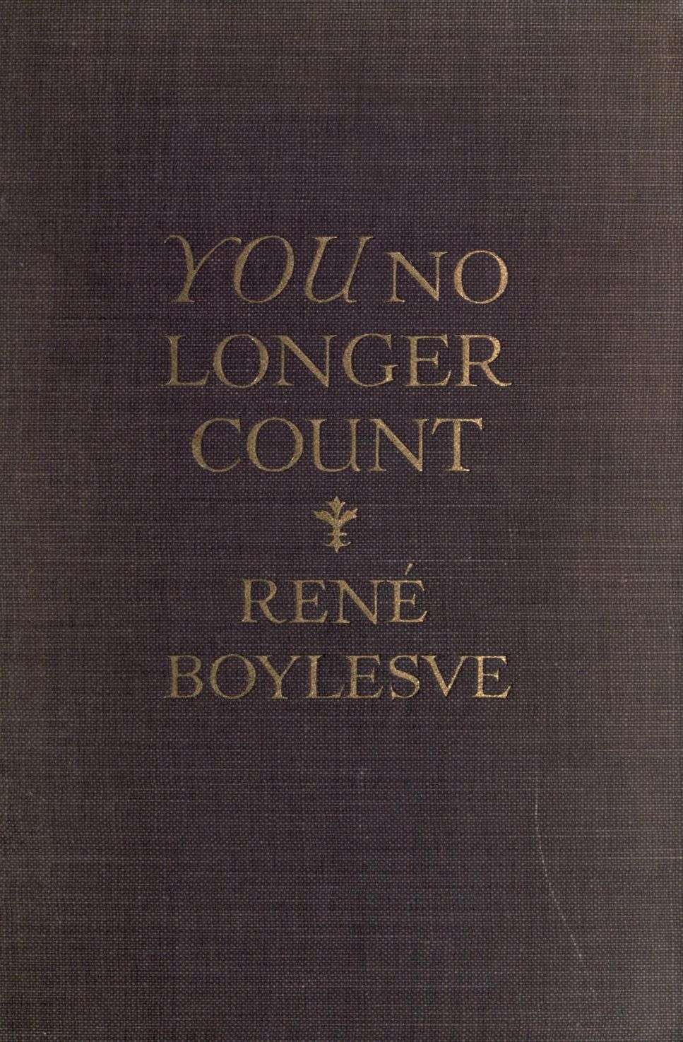 You No Longer Count (tu N'es Plus Rien!)
