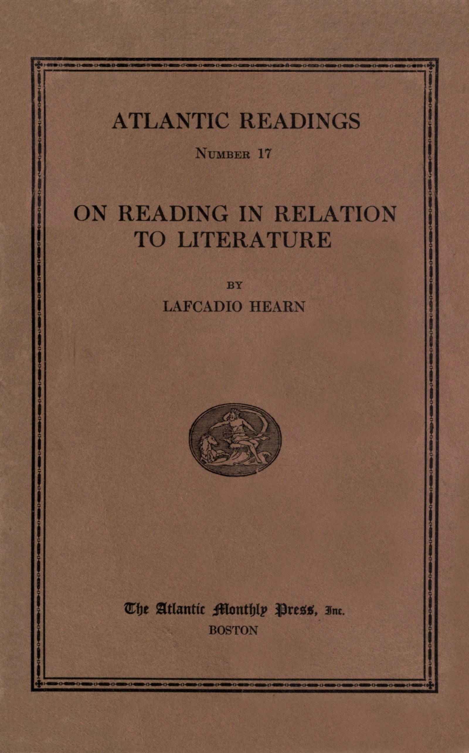 On Reading in Relation to Literature