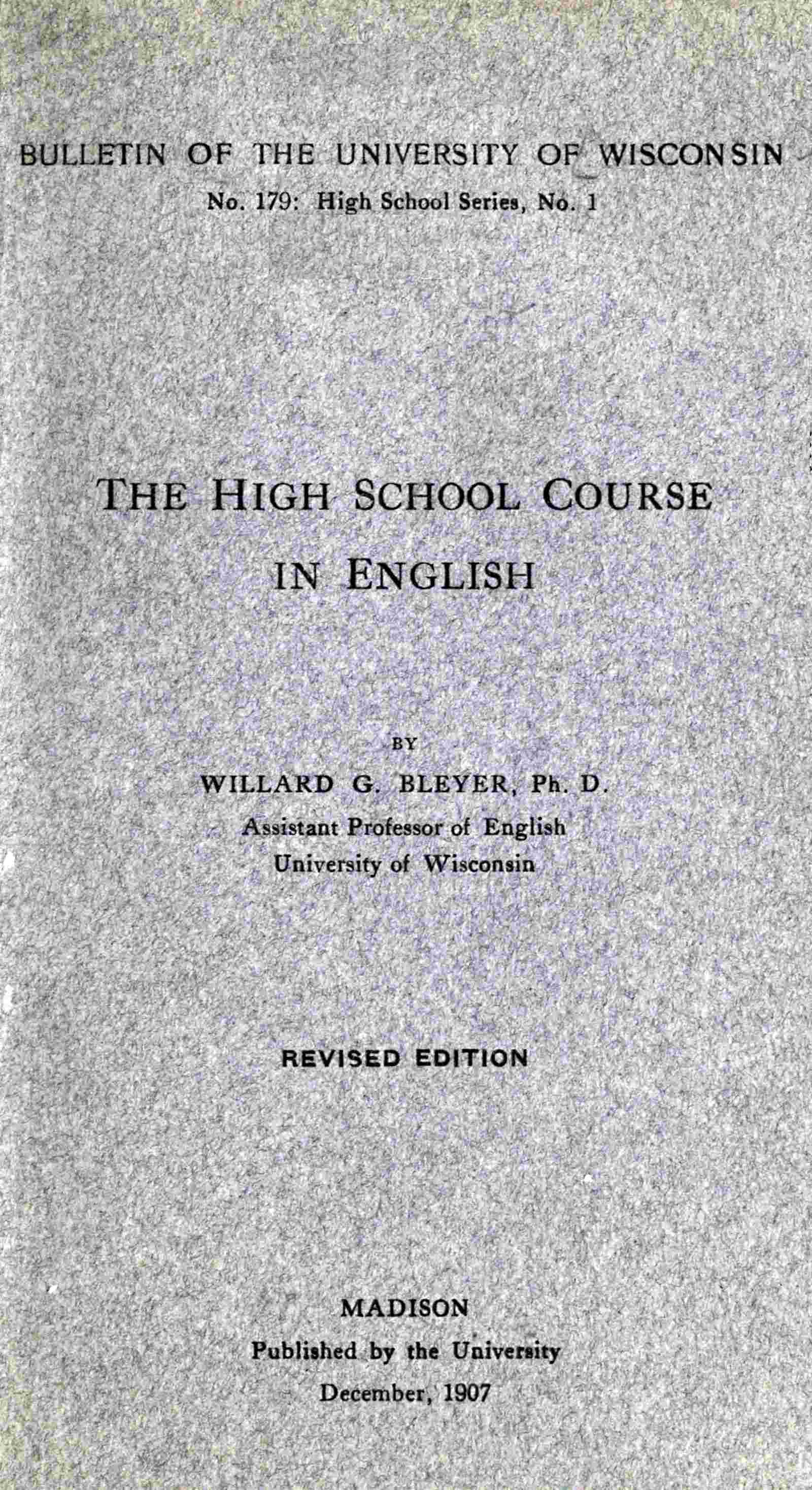 The High School Course in English