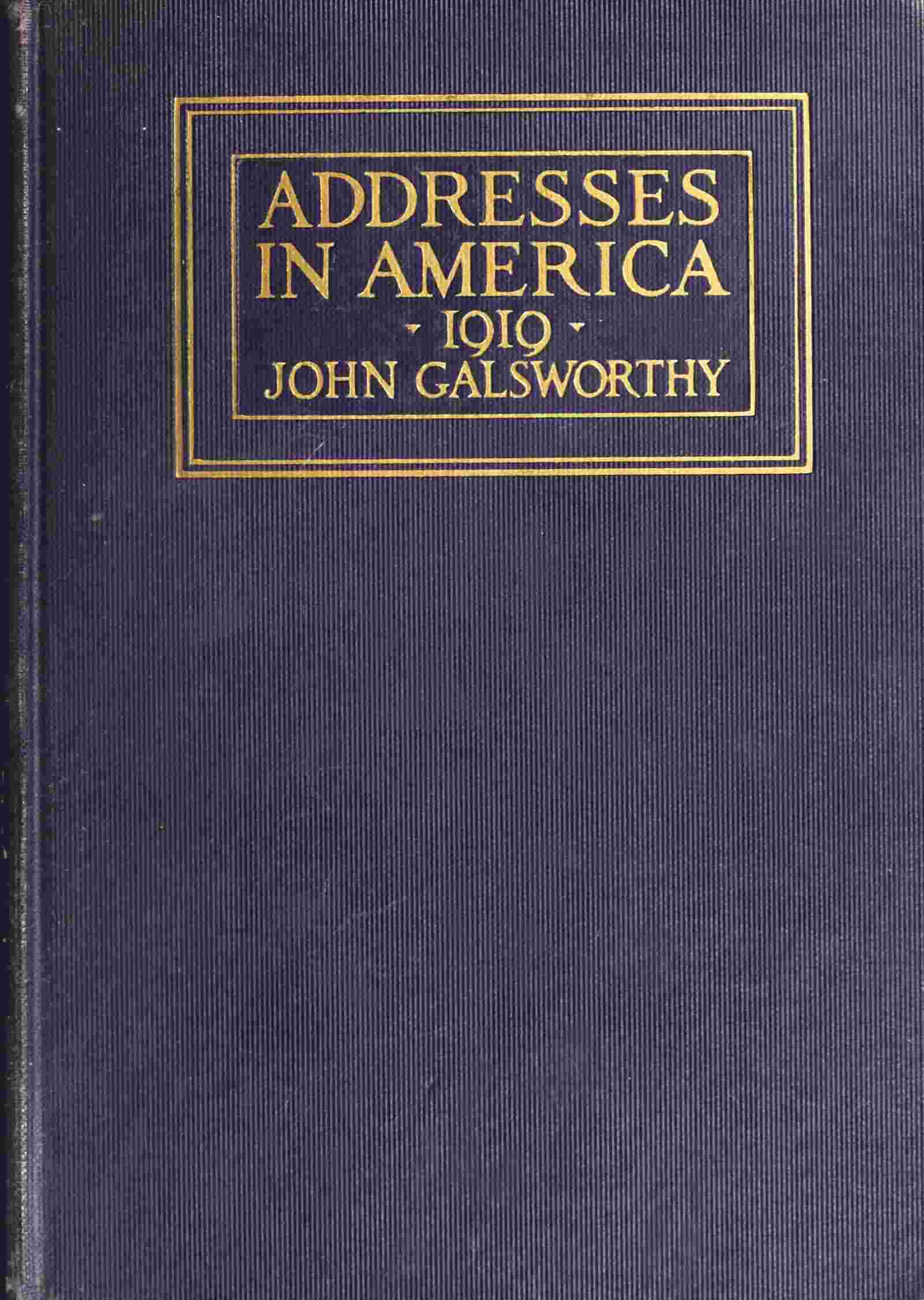 Addresses in America, 1919