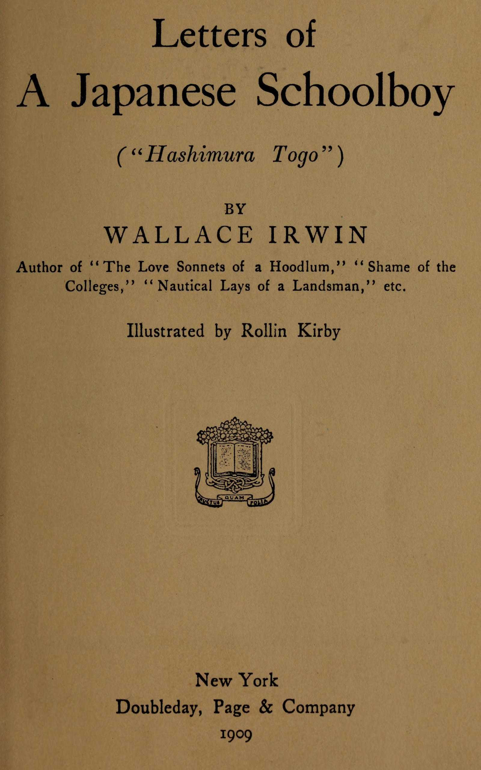 Letters of a Japanese Schoolboy ("Hashimura Togo")