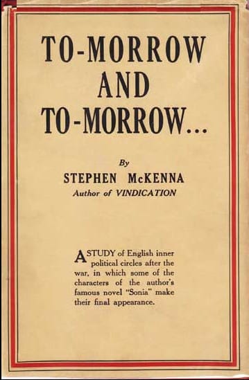 To-Morrow and To-Morrow ... a Novel