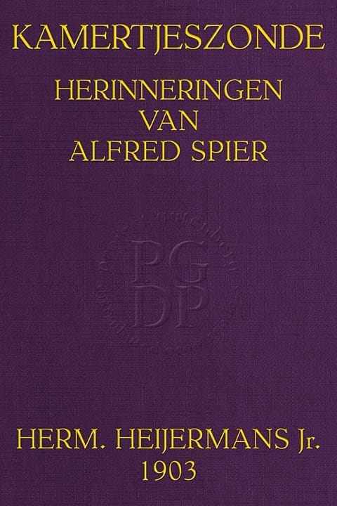 Kamertjeszonde: Herinneringen Van Alfred Spier