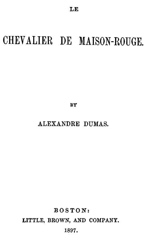 Le Chevalier De Maison-Rouge