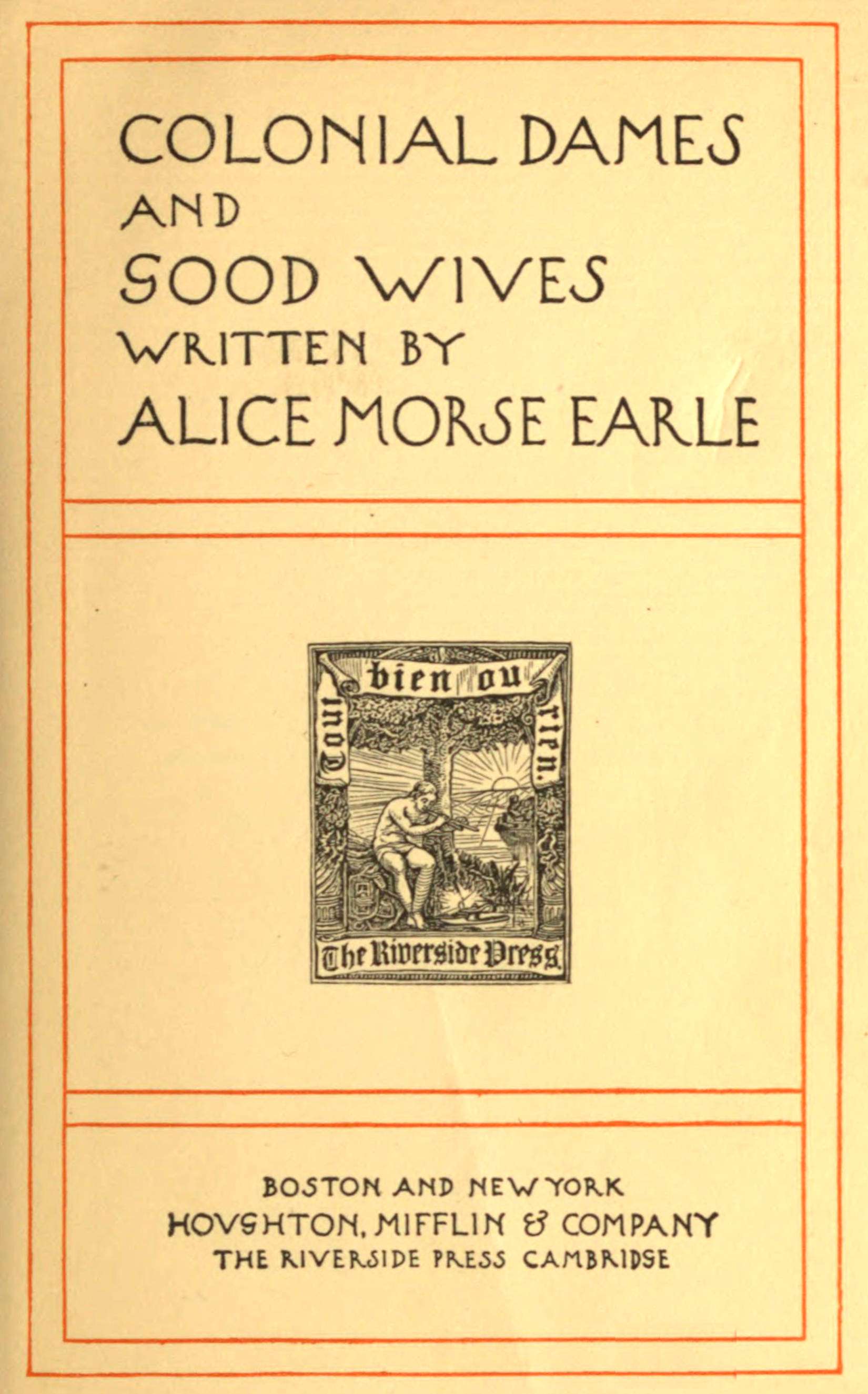 Colonial Dames and Good Wives