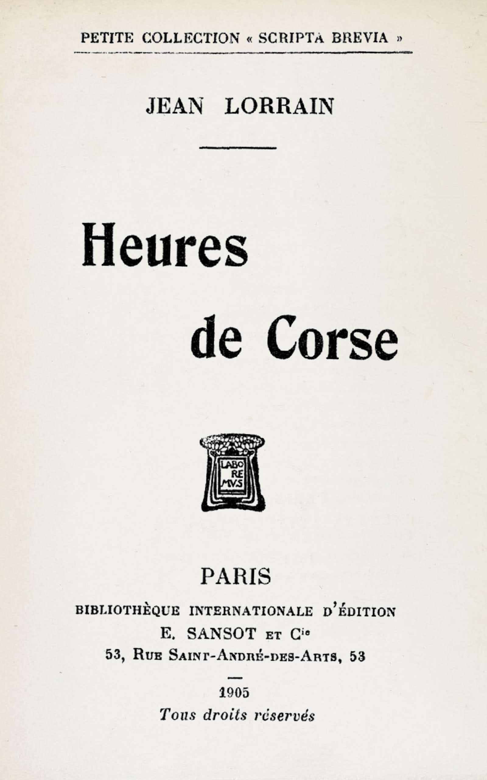 Heures De Corse