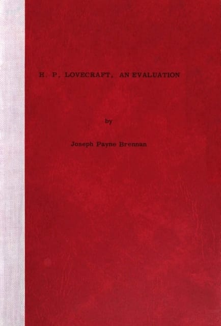 H.p. Lovecraft, an Evaluation