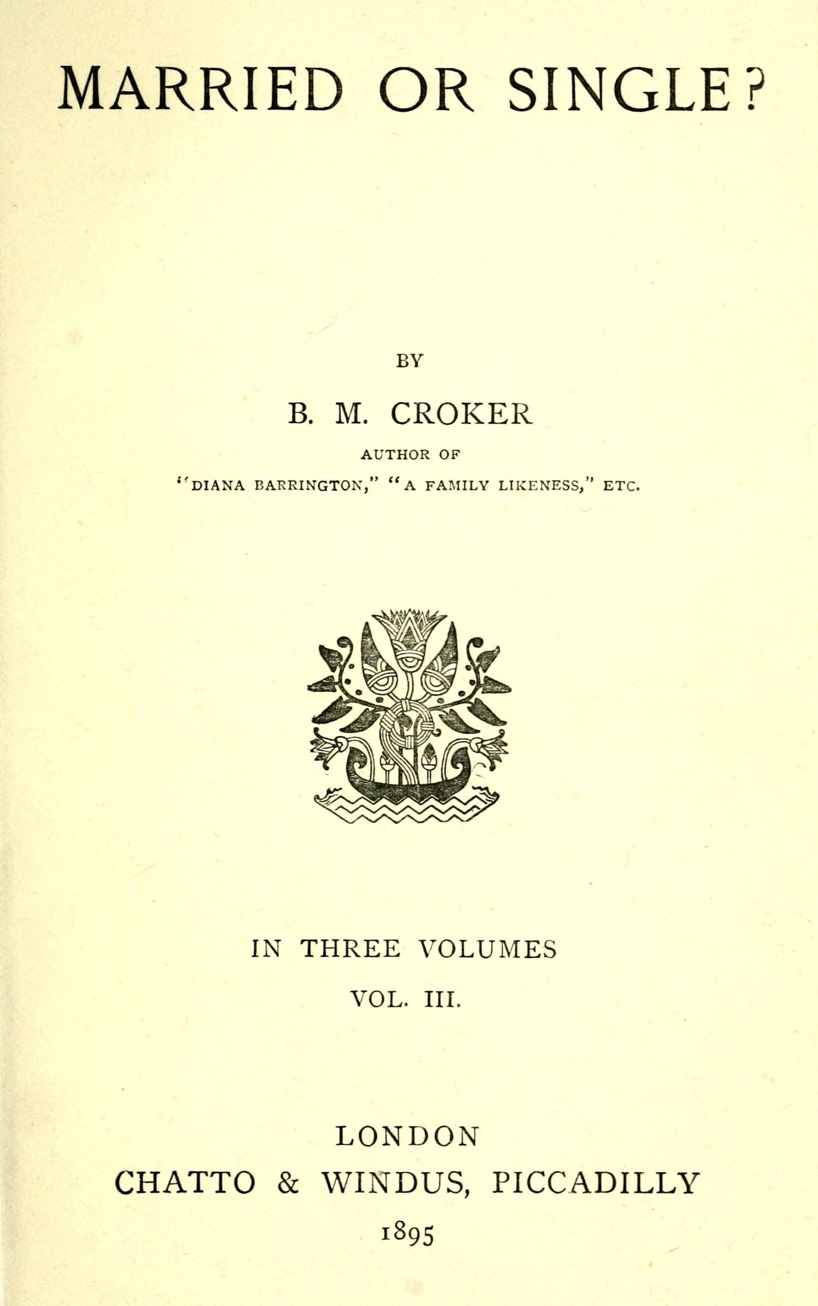 Married or Single?, Vol. 3 (of 3)