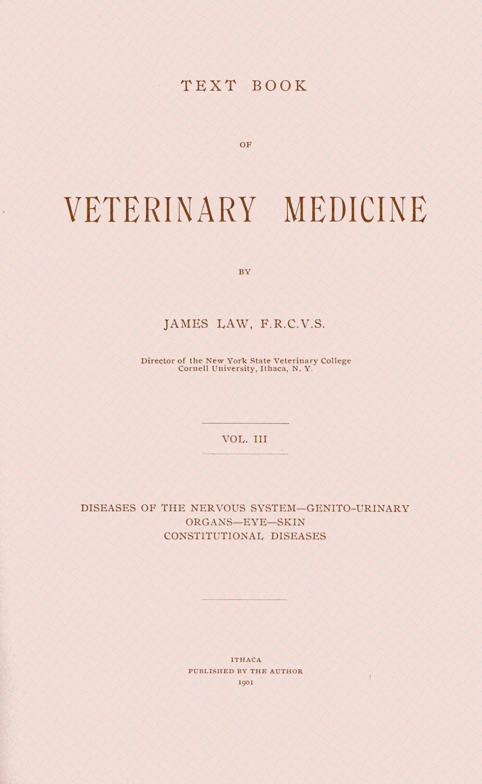 Text Book of Veterinary Medicine, Volume 3 (of 5)