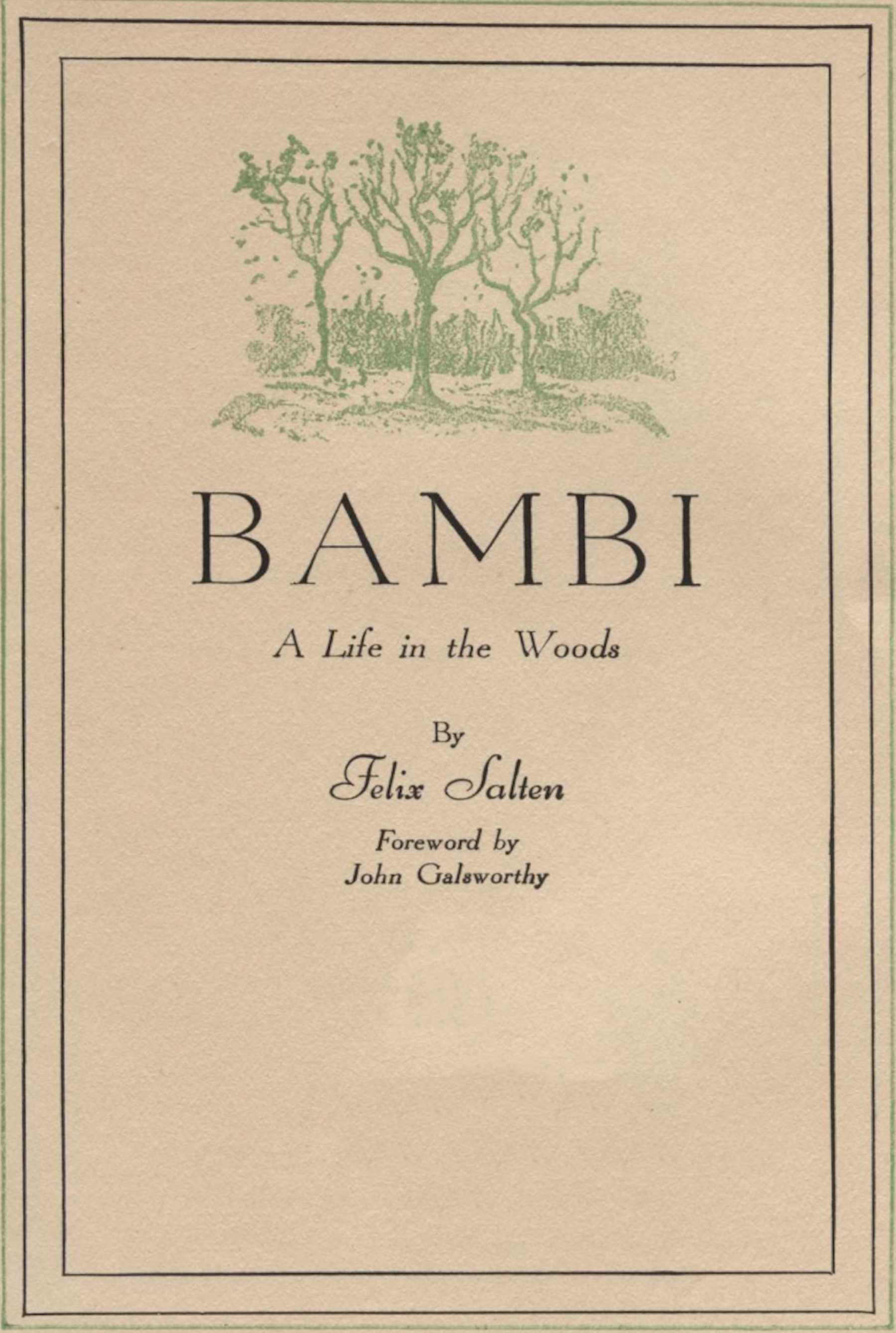 Bambi: A Life in the Woods