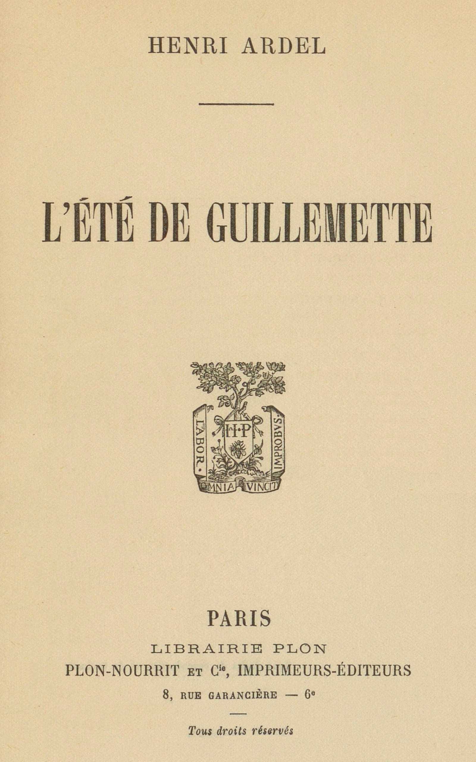 L'été De Guillemette