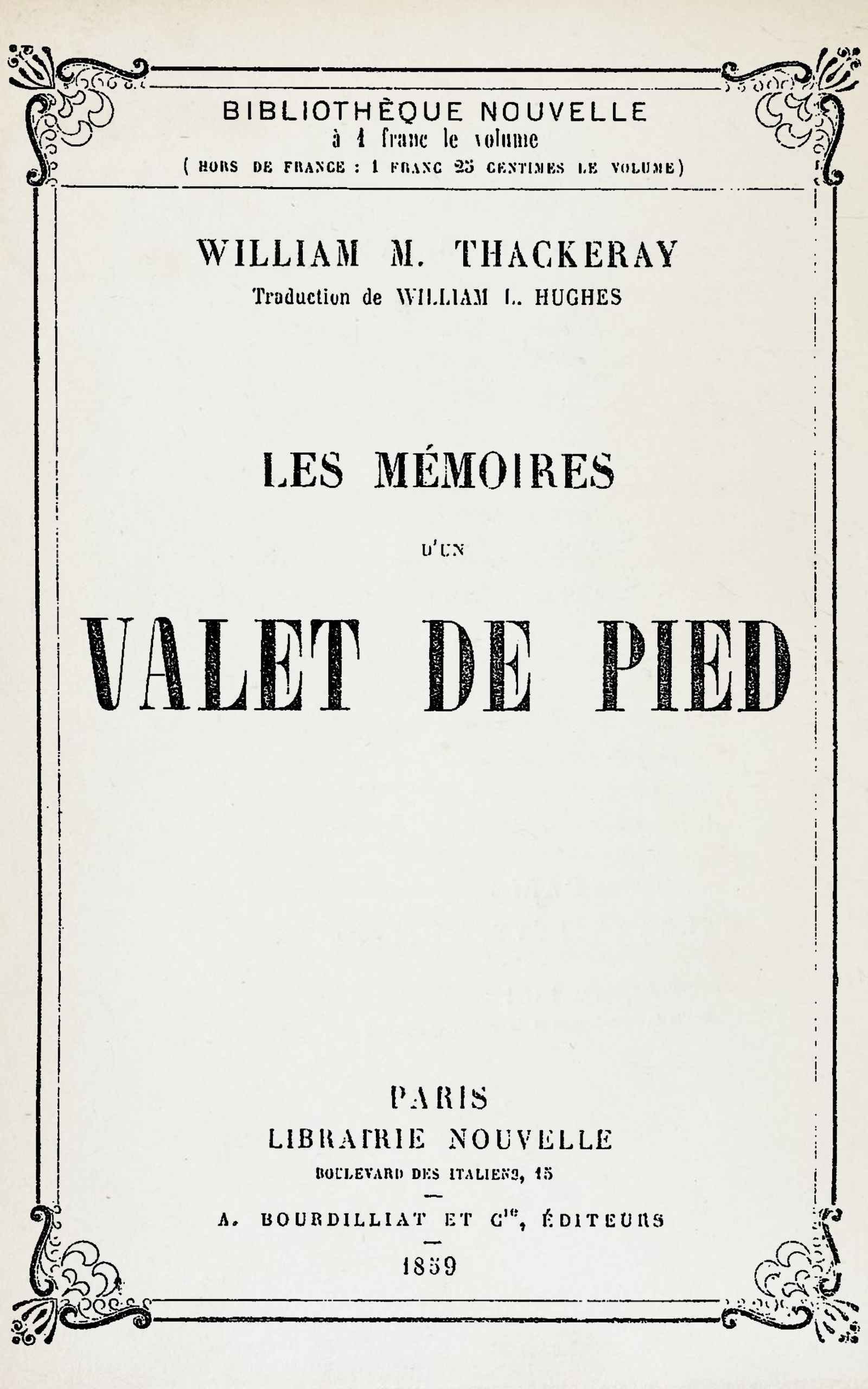 Les Mémoires D'un Valet De Pied