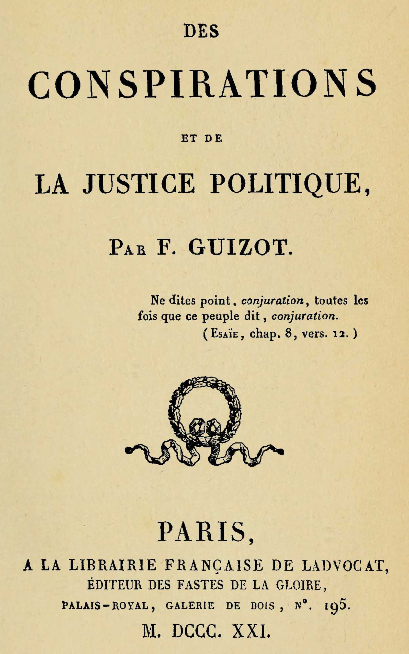 Des Conspirations Et De La Justice Politique