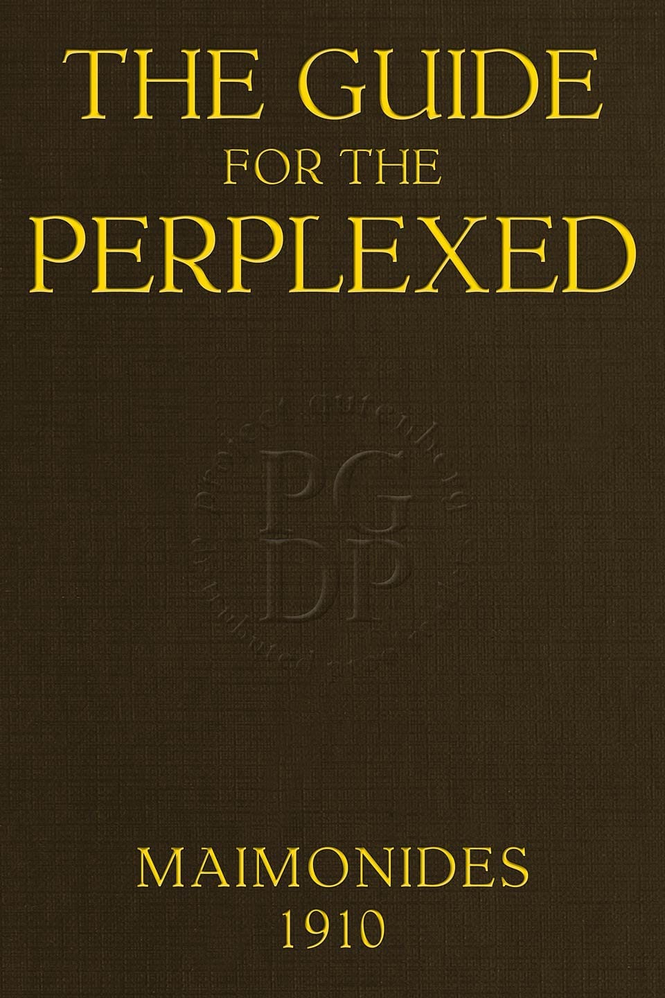 The Guide for the Perplexed