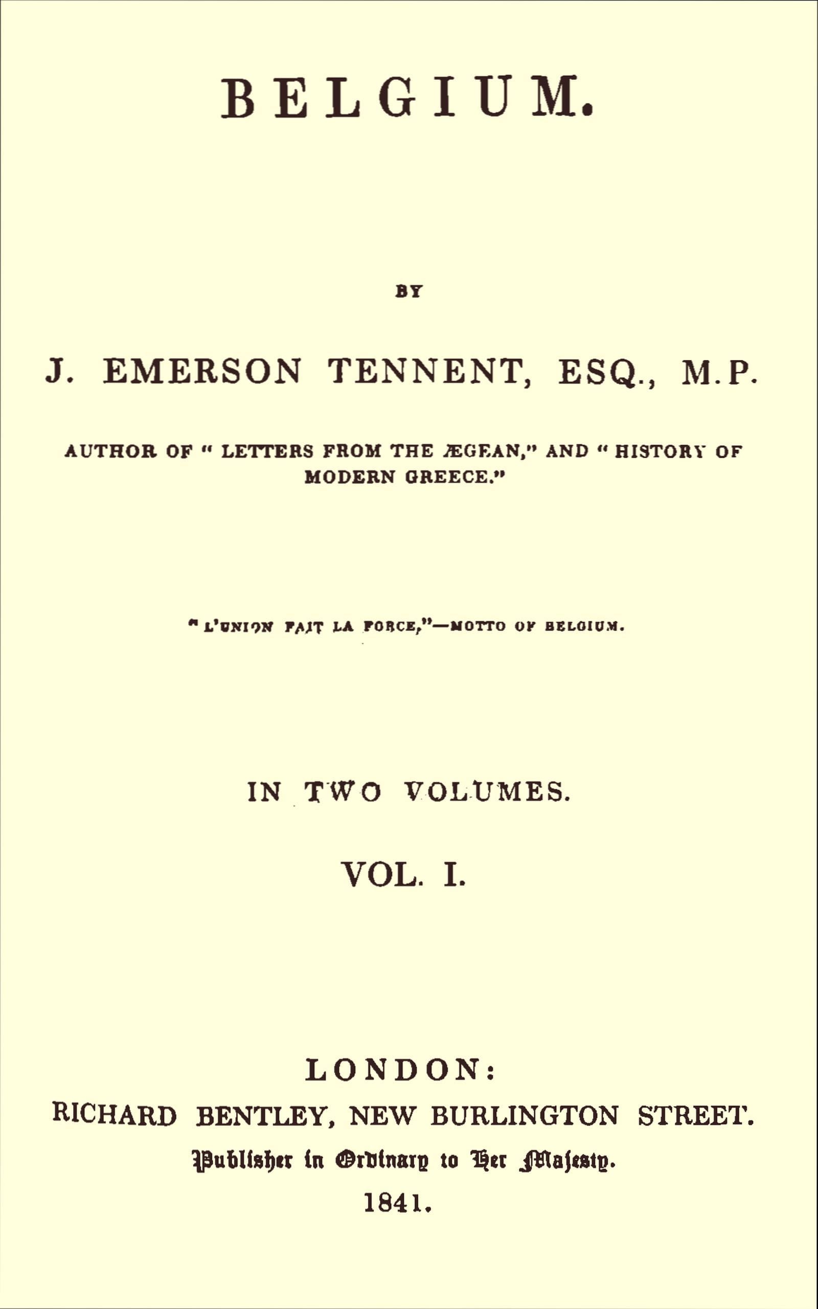 Belgium, Vol. 1 (of 2)