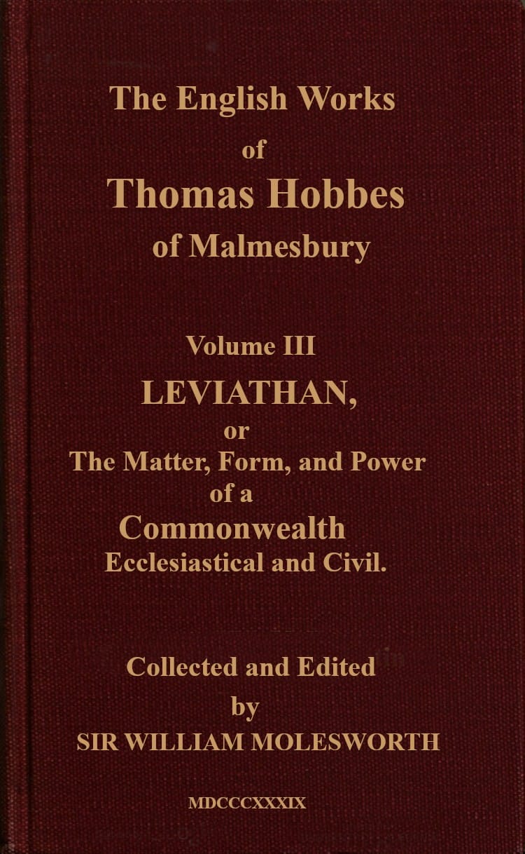 The English Works of Thomas Hobbes of Malmesbury, Volume 03 (of 11)