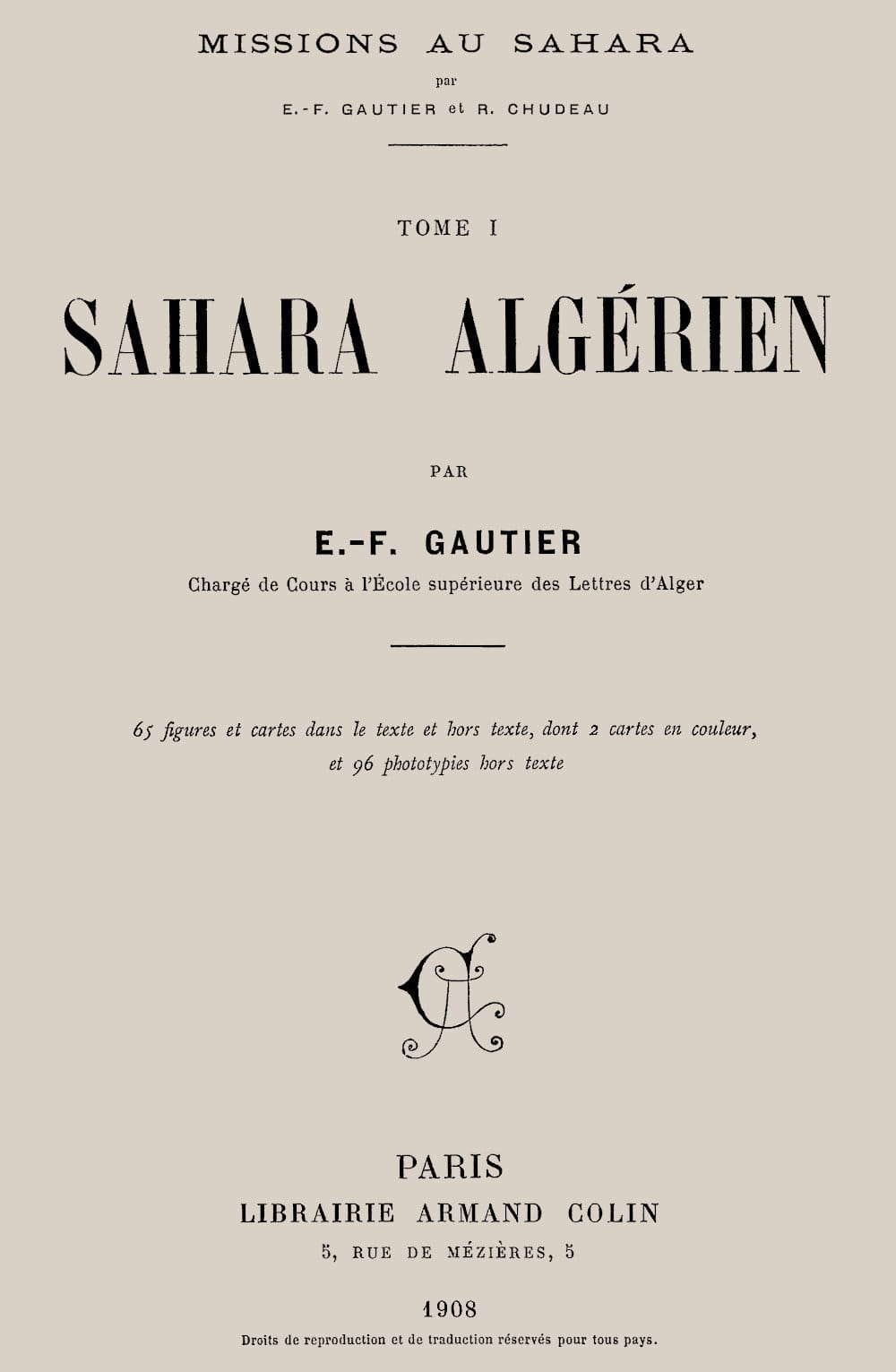 Missions Au Sahara, Tome 1: Sahara Algérien