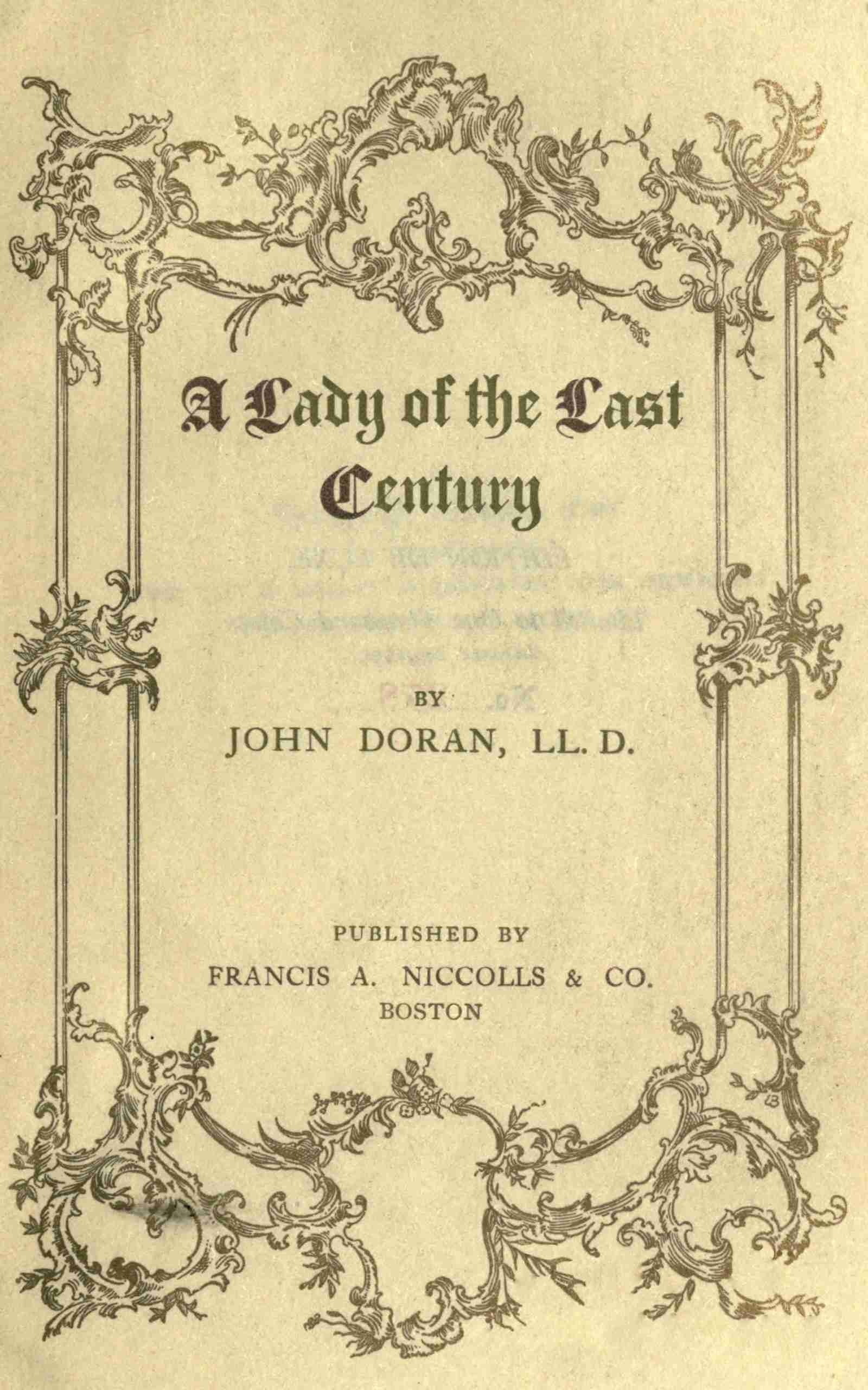 A Lady of the Last Century