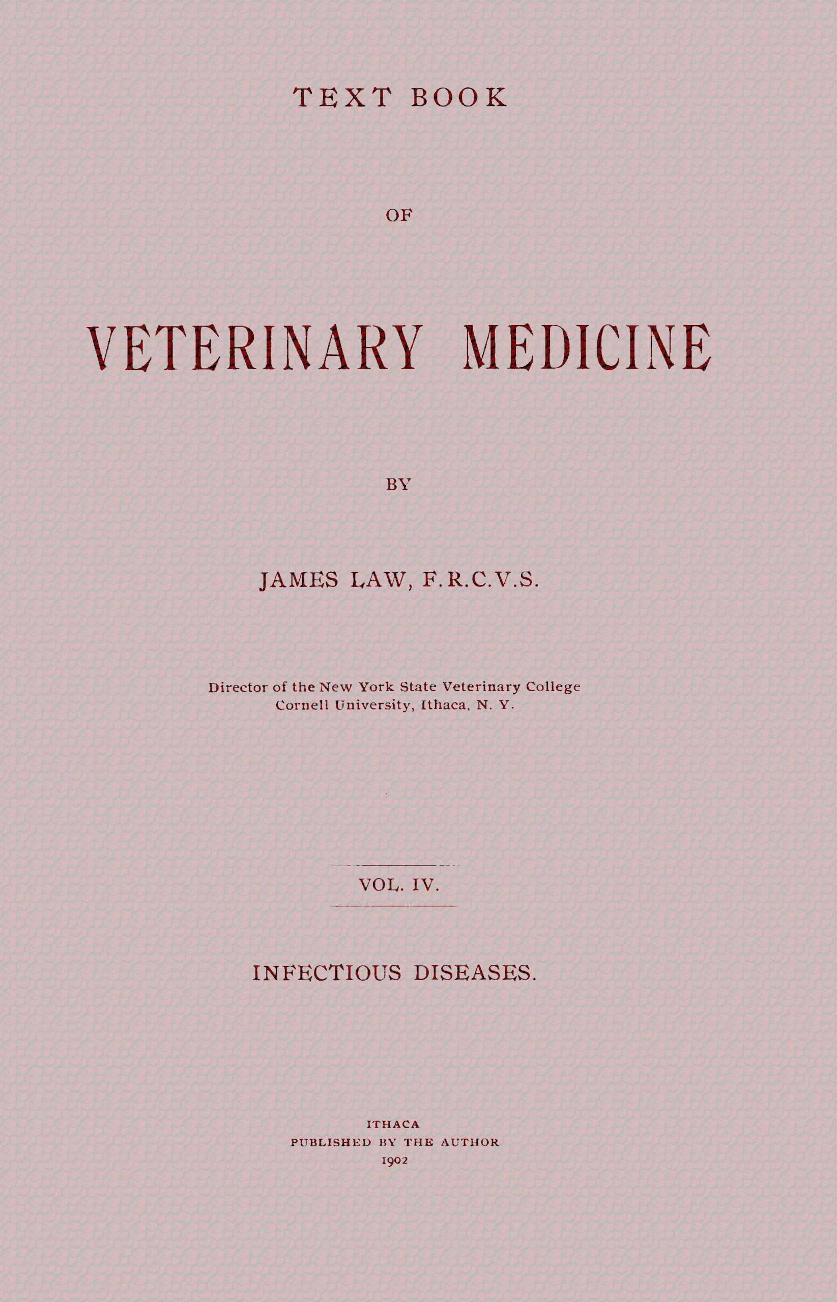 Text Book of Veterinary Medicine, Volume 4 (of 5)