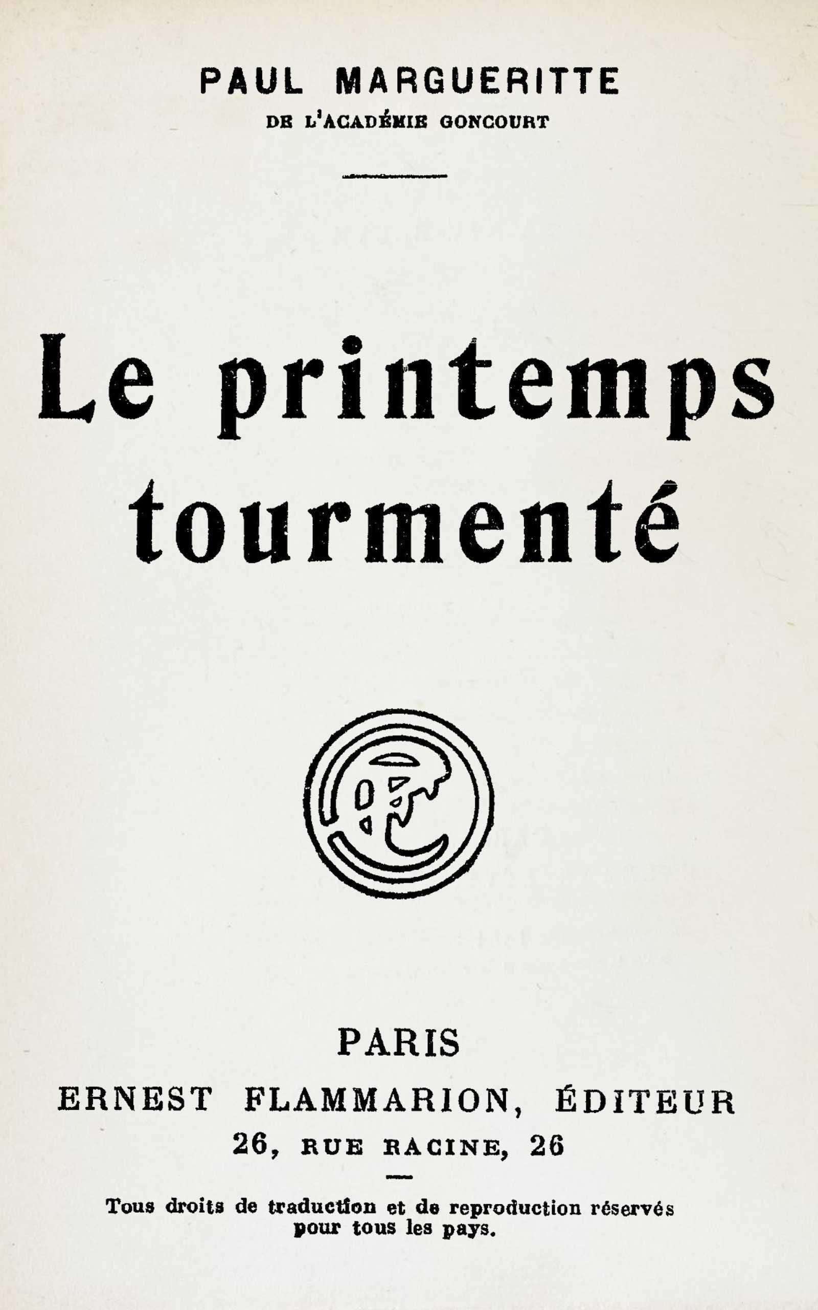 Le Printemps Tourmenté