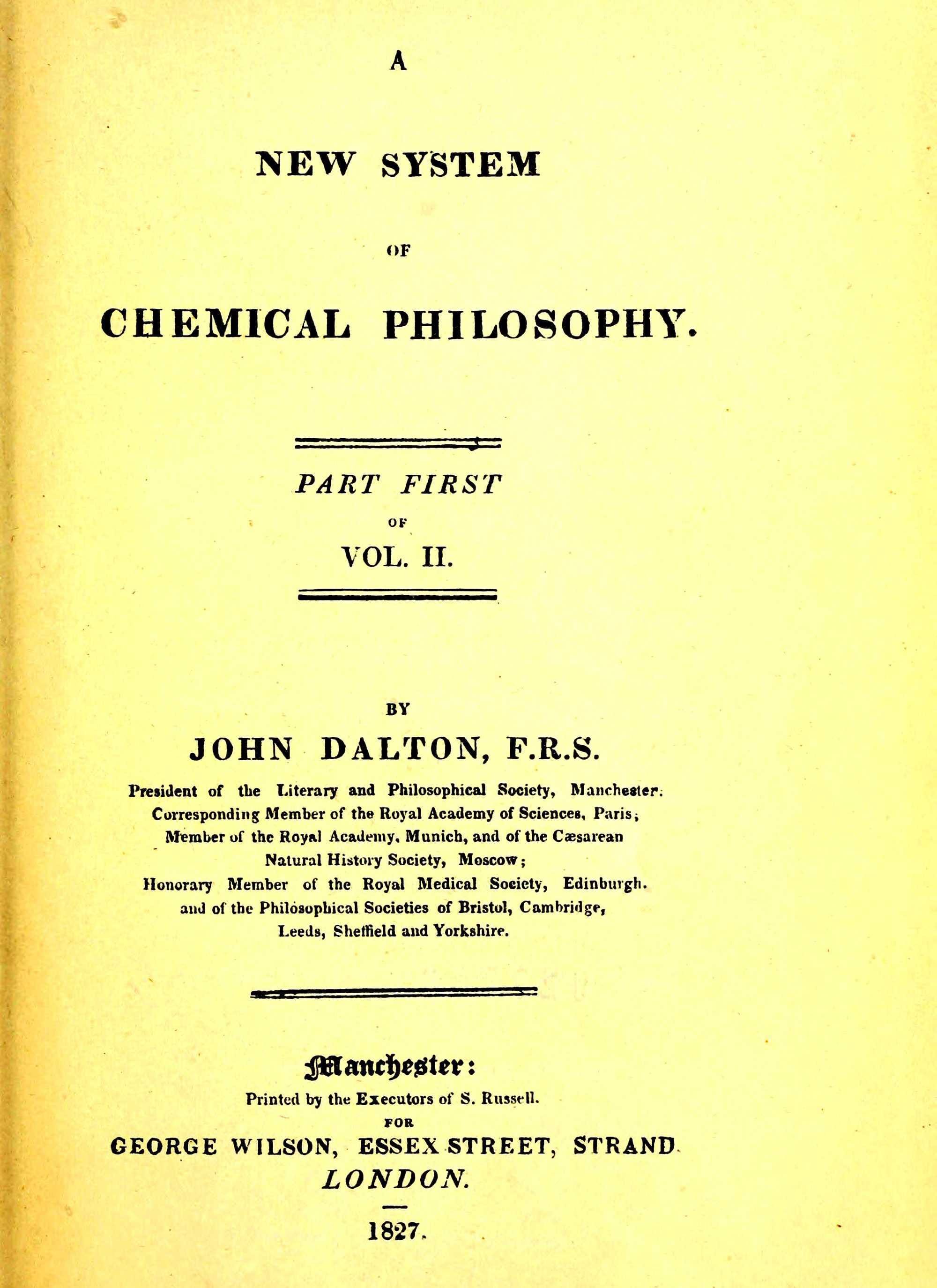 A New System of Chemical Philosophy, Volume 2, Part 1