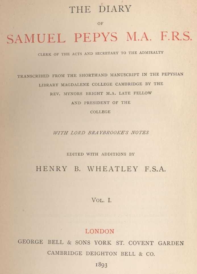 Quotes and Images from the Diary of Samuel Pepys