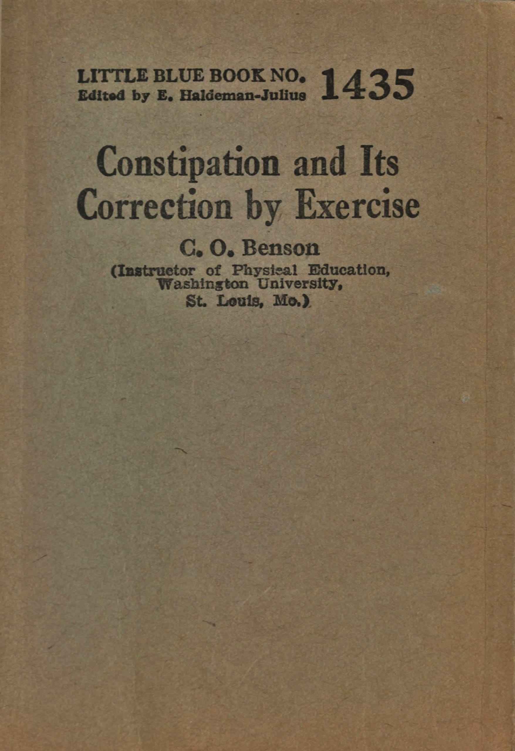 Constipation and Its Correction by Exercise