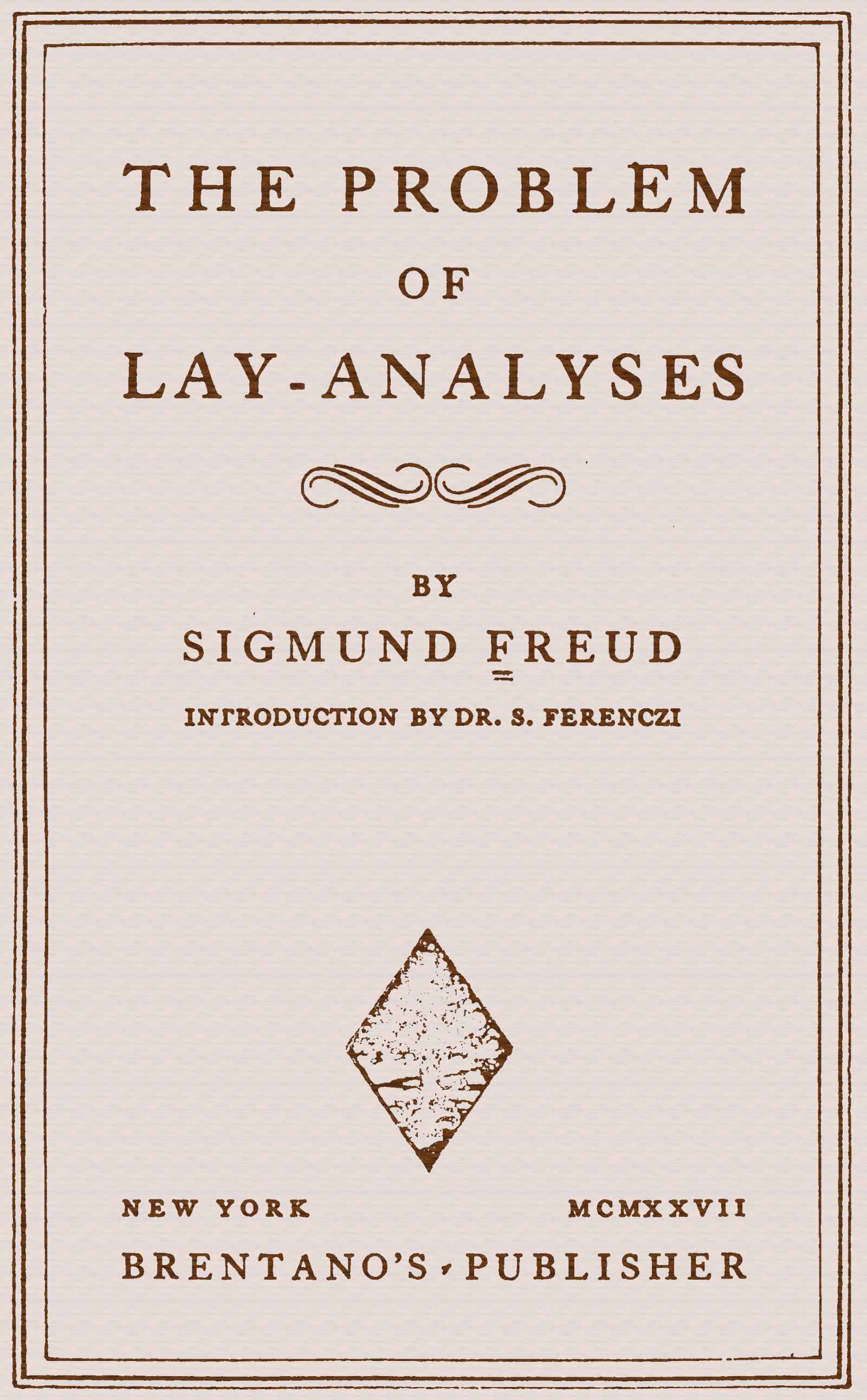 The Problem of Lay-Analyses