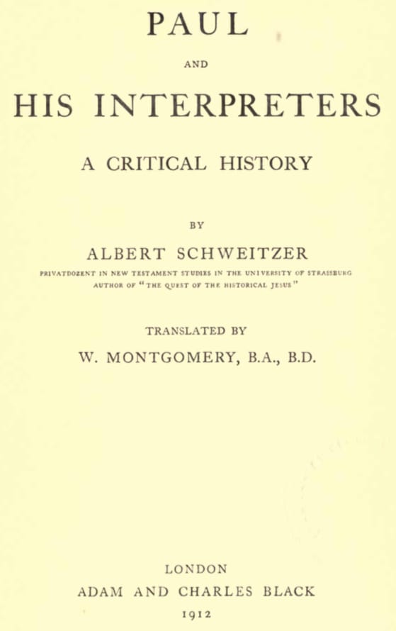 Paul and His Interpreters: A Critical History
