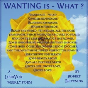 Wanting is - What?