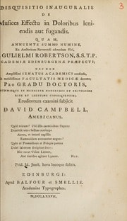 Disquisitio inauguralis de musices effectu in doloribus leniendis aut fugandis