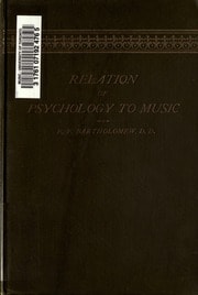 Relation of psychology to music