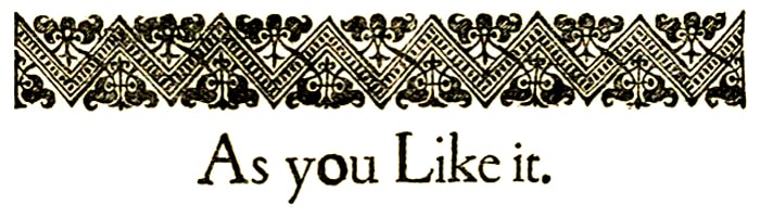 As You like It