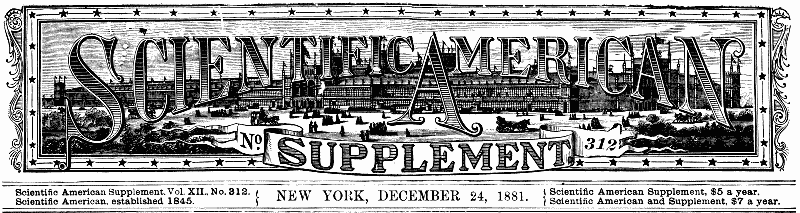 Scientific American Supplement, No. 312, December 24, 1881